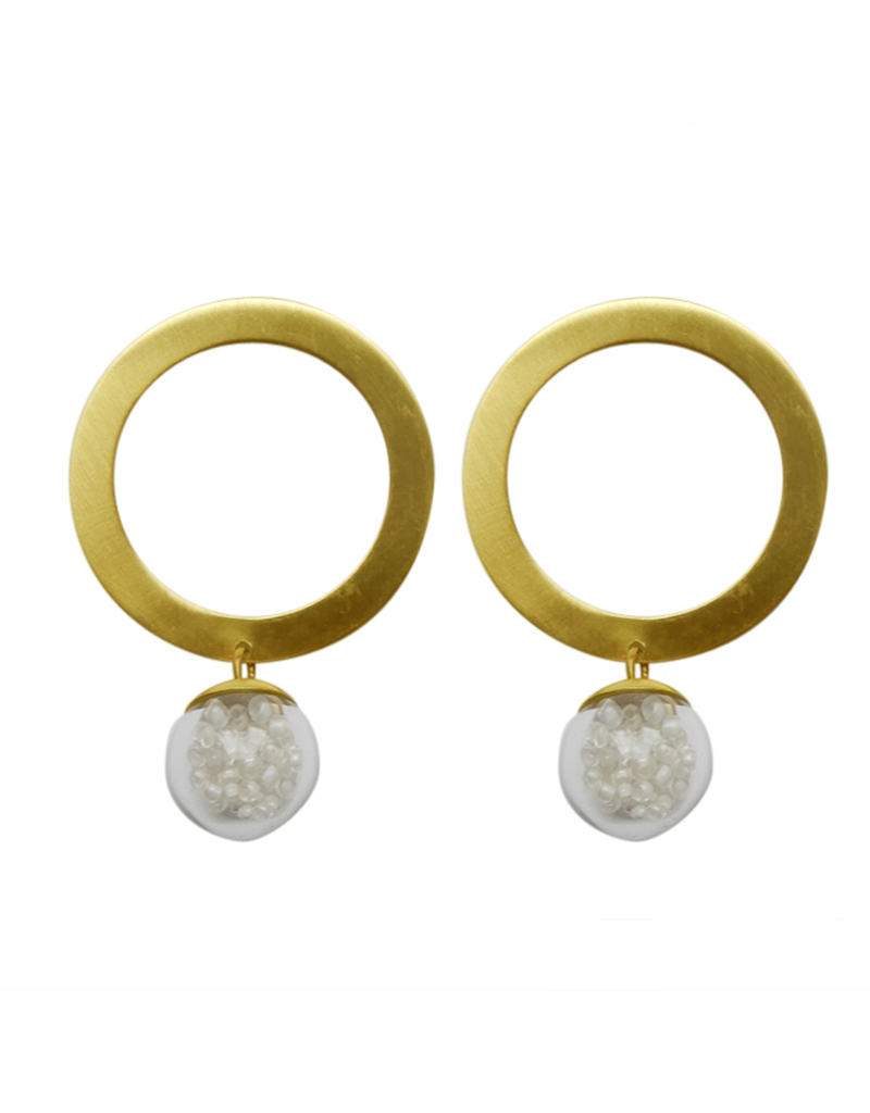 RosaMendez LLUVIA flat circle ball beads E