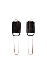 Marija Bajovska Rectangle copper long eel skin E