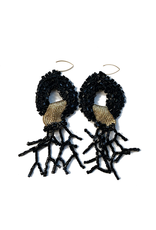 Kleopatra Black coral knitted bead E