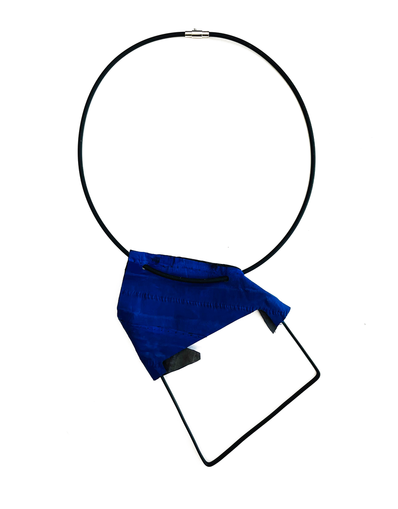 Marija Bajovska Two colour cutout rectangle eel skin N