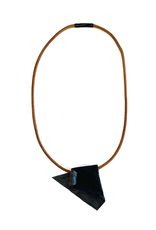 Marija Bajovska Two colour double triangle eel skin natural leather N