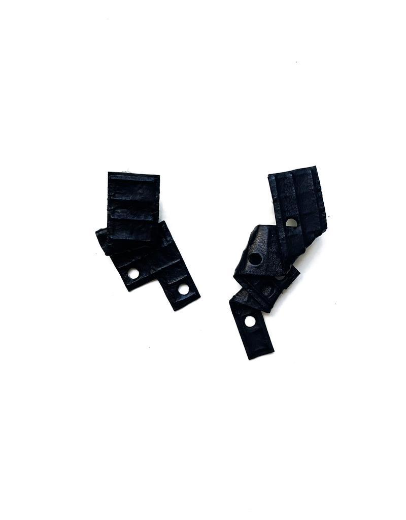 Marija Bajovska Multi fold perforated eel skin E