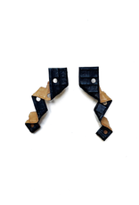 Marija Bajovska Multi fold perforated two colour eel skin E