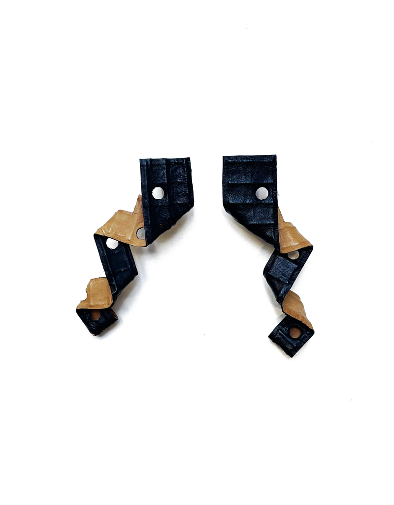 Marija Bajovska Multi fold perforated two colour eel skin E