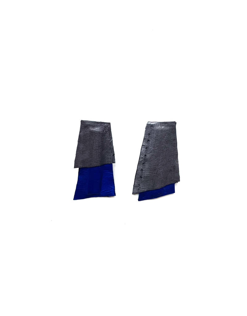 Marija Bajovska Two colour trapezium eel skin E