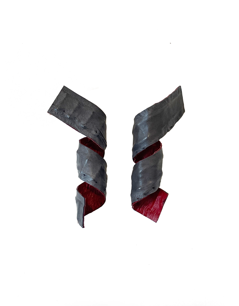 Marija Bajovska Two colour multi loop eel skin E