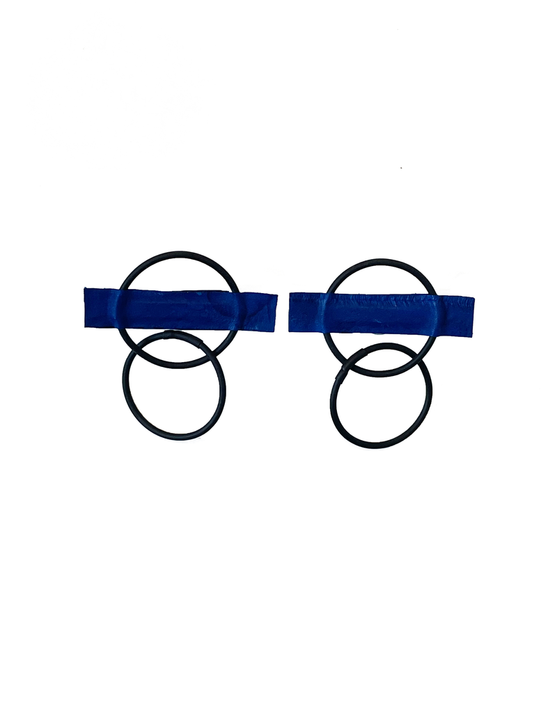 Marija Bajovska Double circle rectangle PVC eel skin E