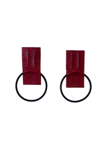 Marija Bajovska Circle rectangle drop eel skin E