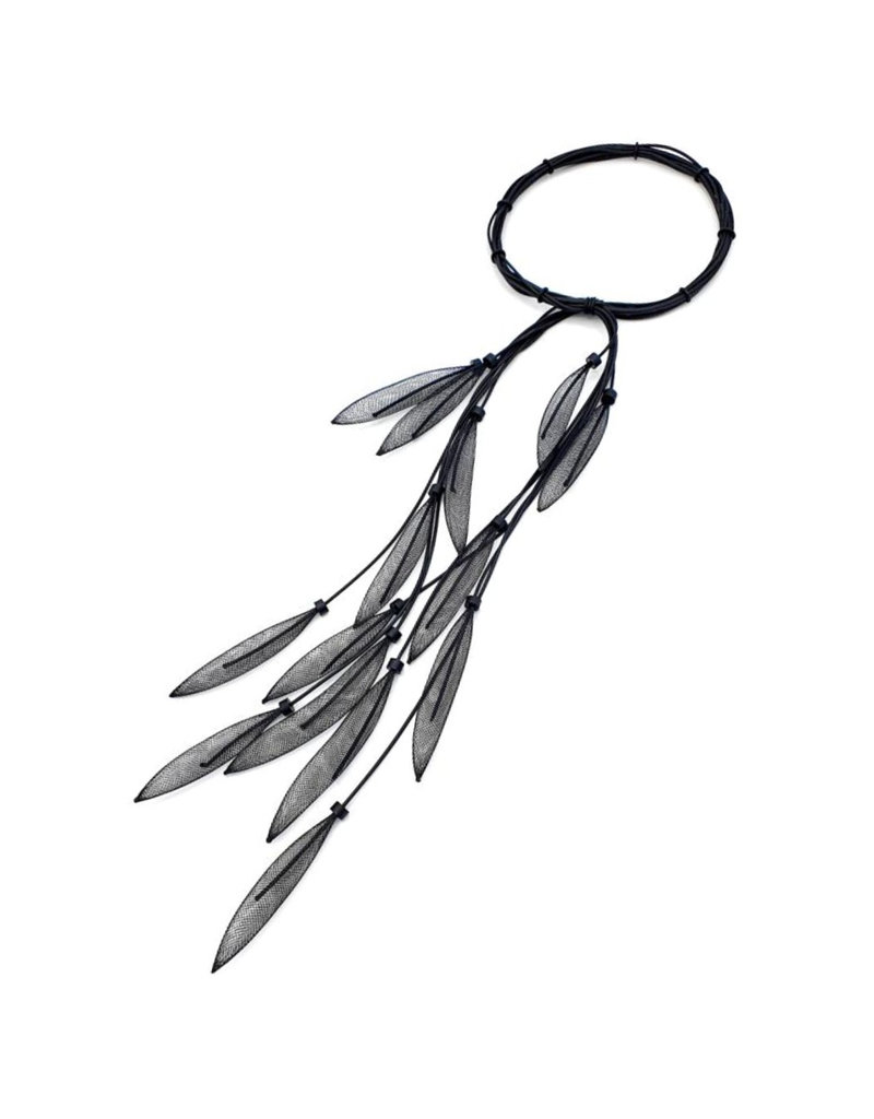 Rosalba Galati PIUMA Multi strand mesh leaves N