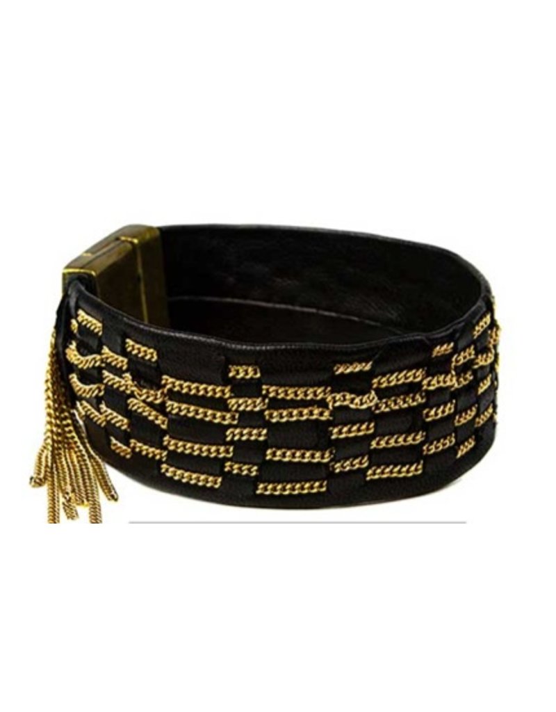 CLARA leather brass gold B