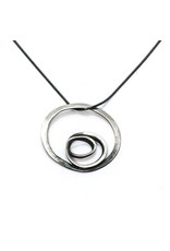 Aines LABERINTO oxi silver chain silver circle N