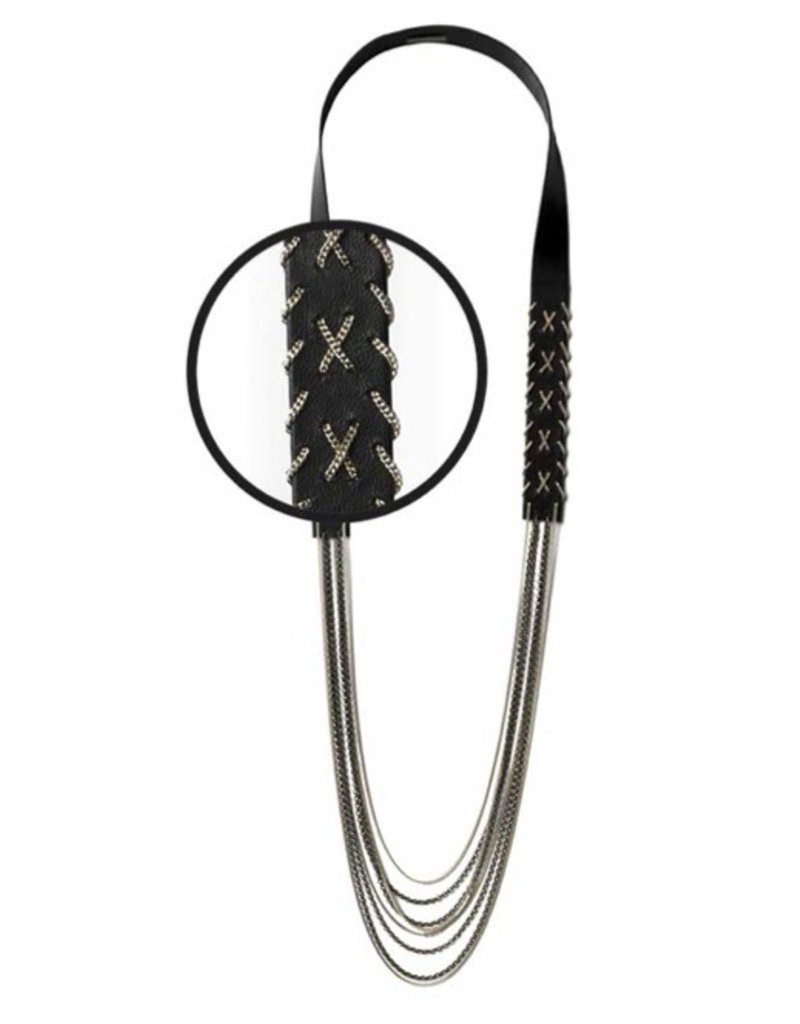 BETTY long brass old silver N