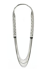 CLARA long leather brass old gold N