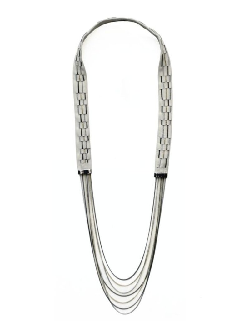 CLARA long leather brass old gold N