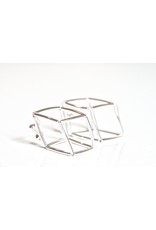 Materia Design GEOMETRIA cube silver plated brass tubes E