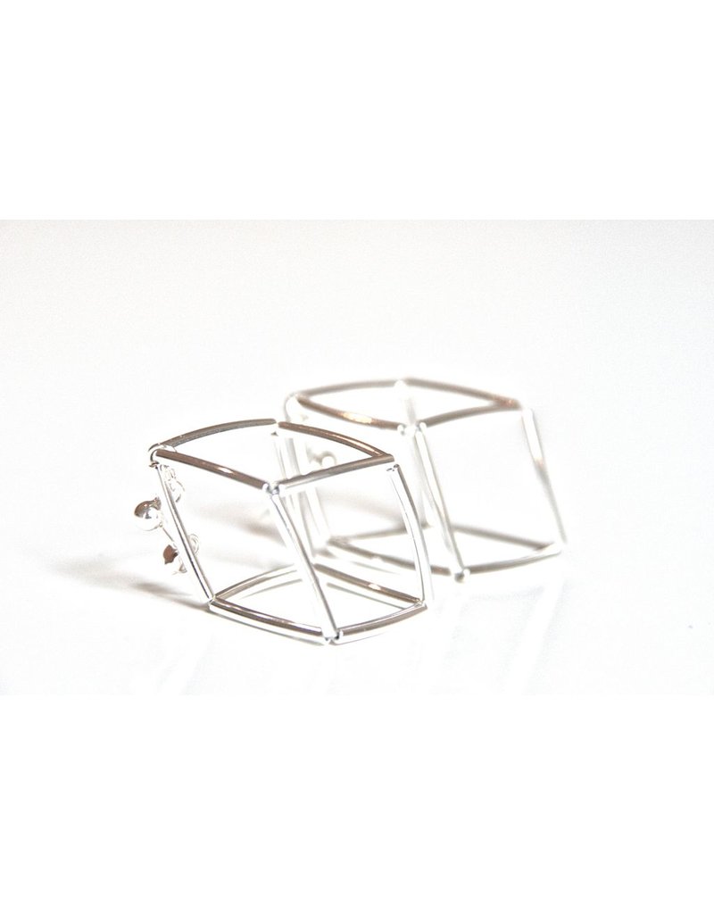 Materia Design GEOMETRIA cube silver plated brass tubes E