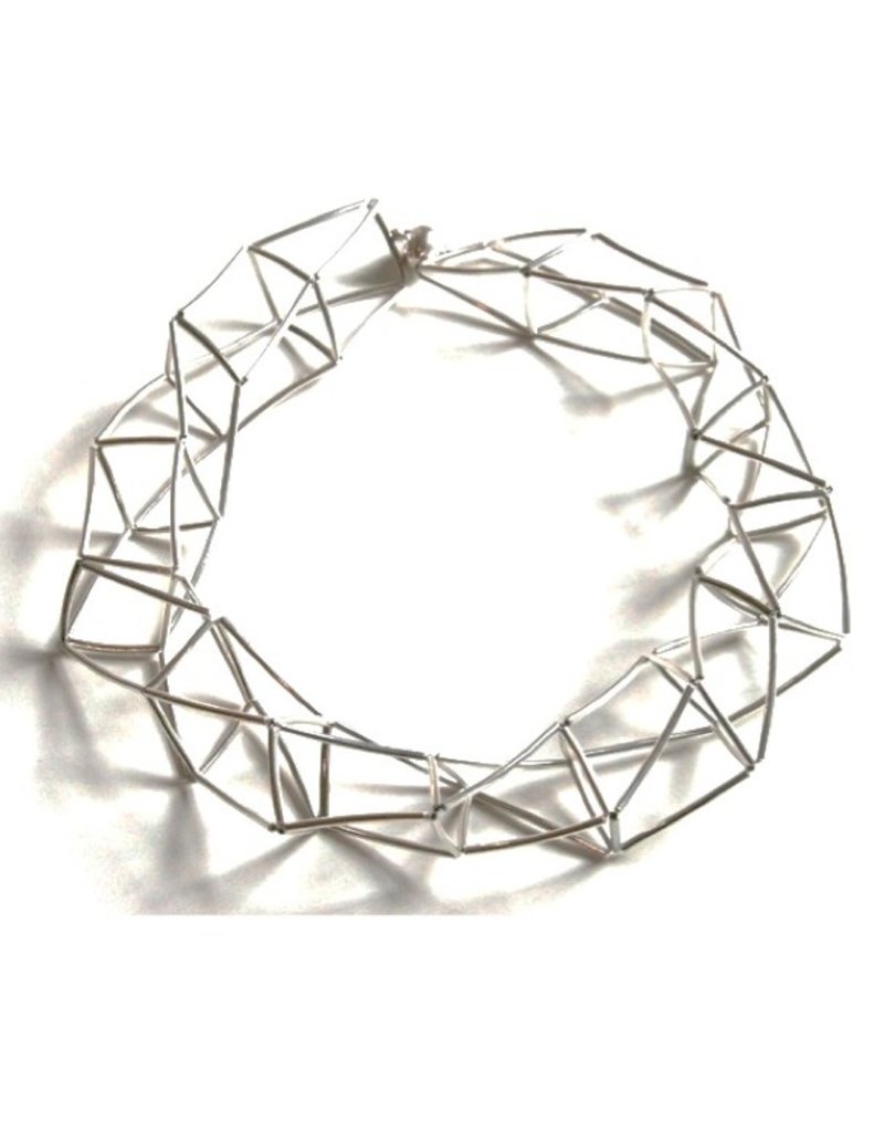 Materia Design GEOMETRIA short silver plated brass tubes N
