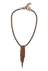 PLUM short brass gold crystal N