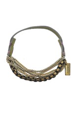 INES brass chain gold white B