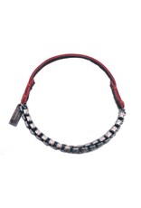 INES brass chain silver elastic red green