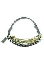 INES brass chain silver white elastic blue green B
