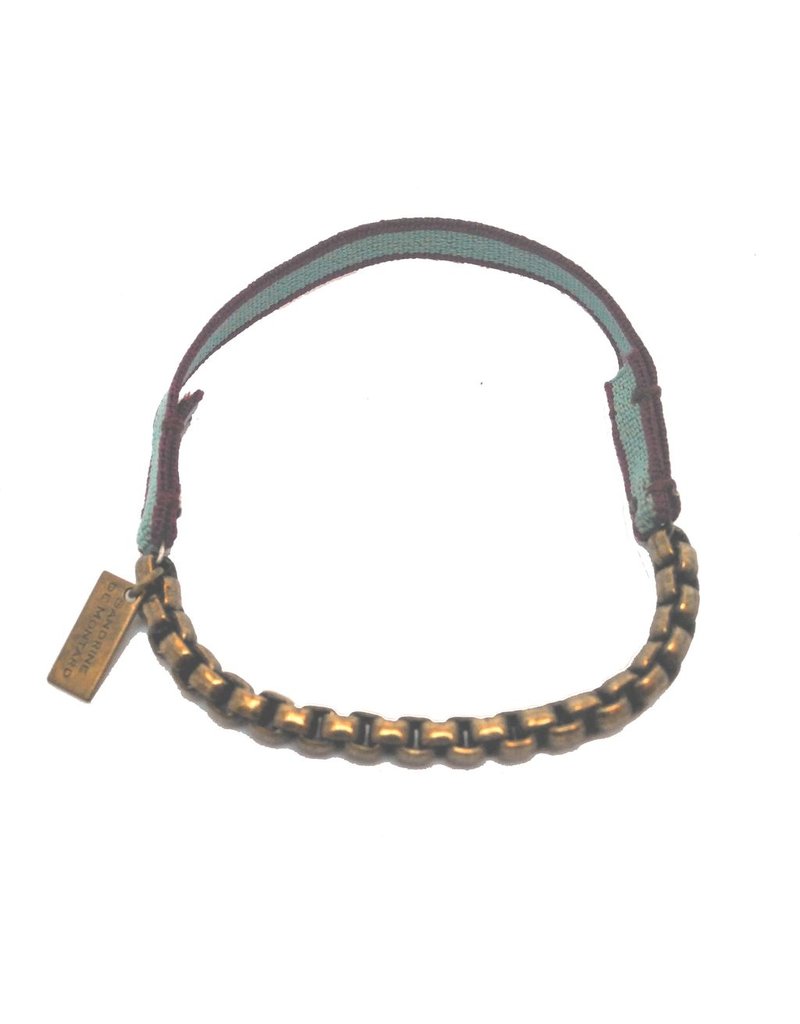 INES brass chain silver elastic purple blue B