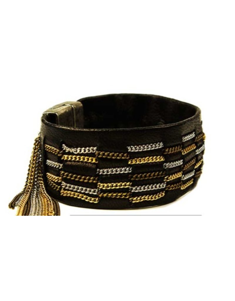 CLARA leather brass gold silver B