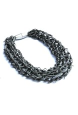 Materia Design SCRIBBLE ACCIAIO steel knit short N