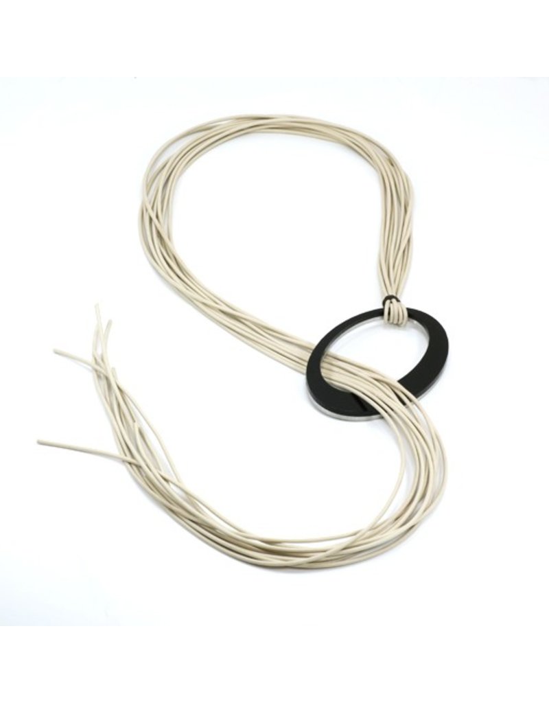 MEDUSA OVAL black silver rubber N