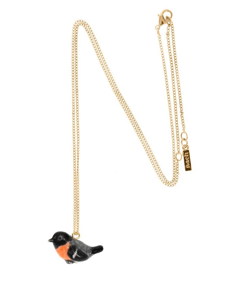 Nach Bullfinch pink bird gold N