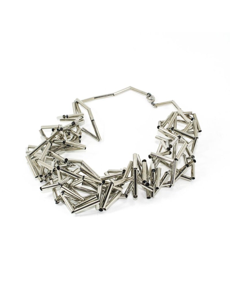 ZIGZAG SILVER metal tubes N