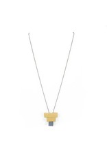 Christina Brampti Aluminium small rectangle pendant long N