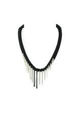 LILOU short leather brass old silver white gold N