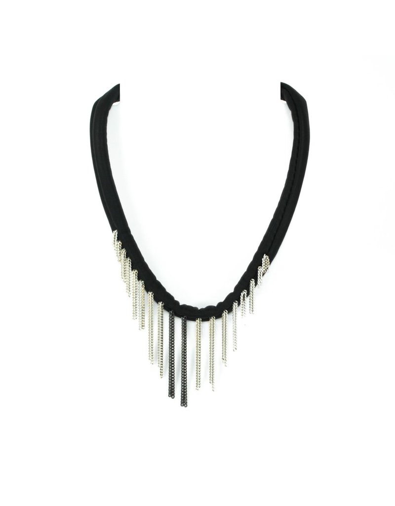 LILOU short leather brass old silver white gold N