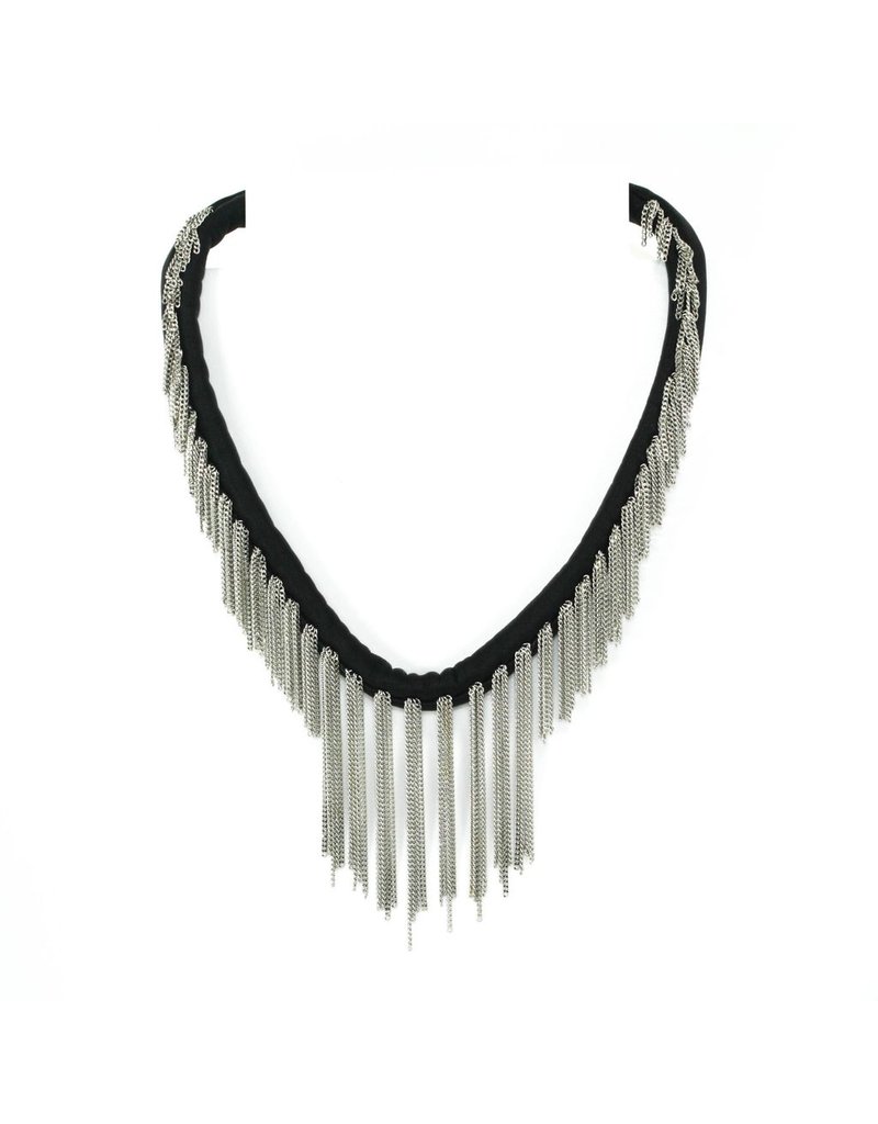 LILY short leather brass old silver N