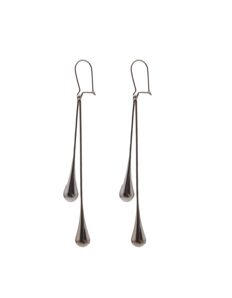 LAGRIMA 2 brass old silver droplet E