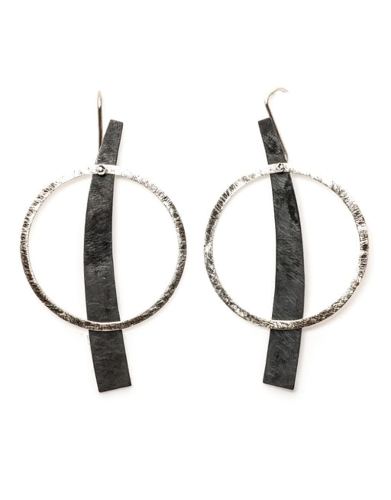 Aines PENDIENTES curved rectangle oxi circle E