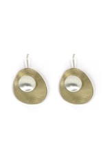 Aines CUENCO irregular gold oval full circle silver E