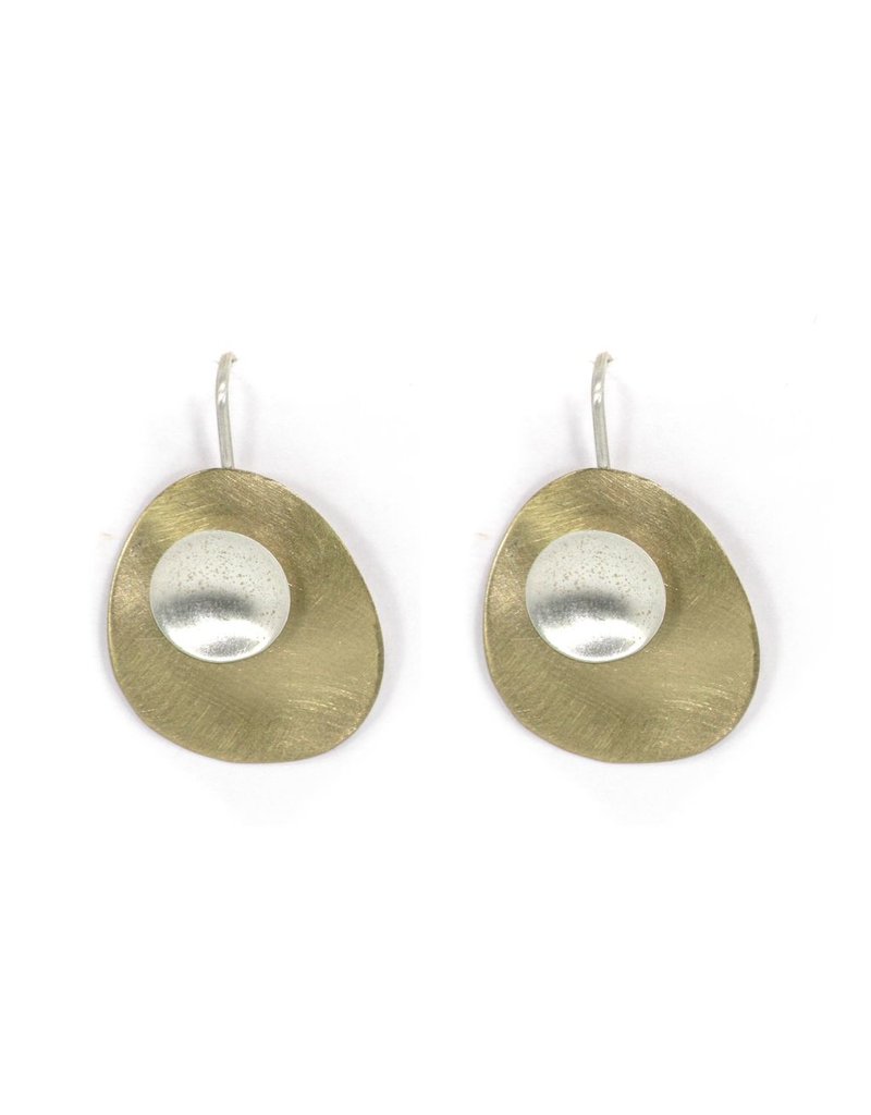 Aines CUENCO irregular gold oval full circle silver E