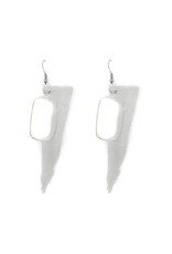 Marija Bajovska Rectangle silver eel skin E