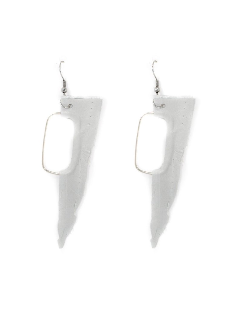 Marija Bajovska Rectangle silver eel skin E