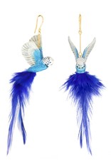 Nach Blue budgerigar feather E