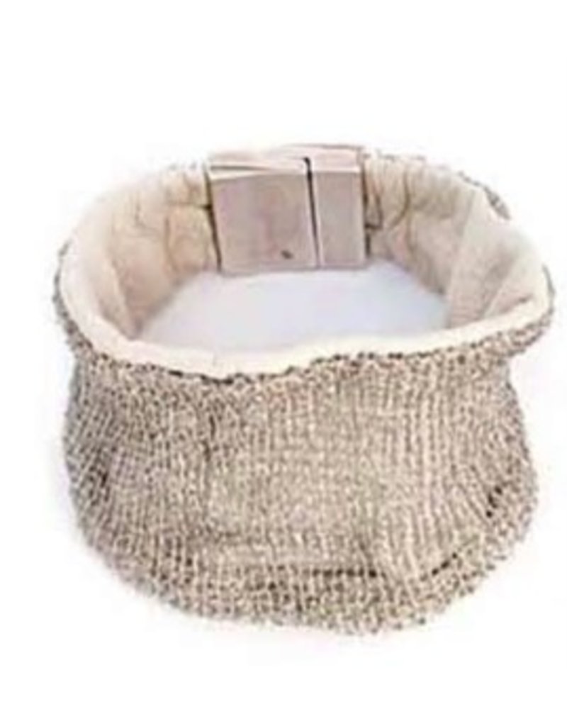 USOA med leather steel ivory B