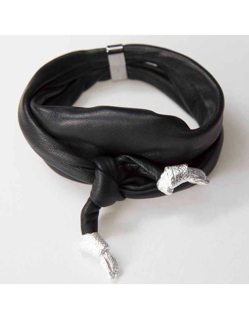 SUGAR leather silver knot B