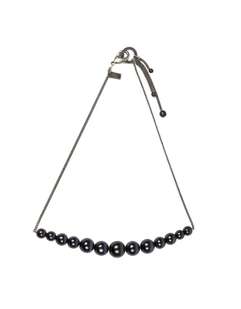 BILLIE glass bead black short N