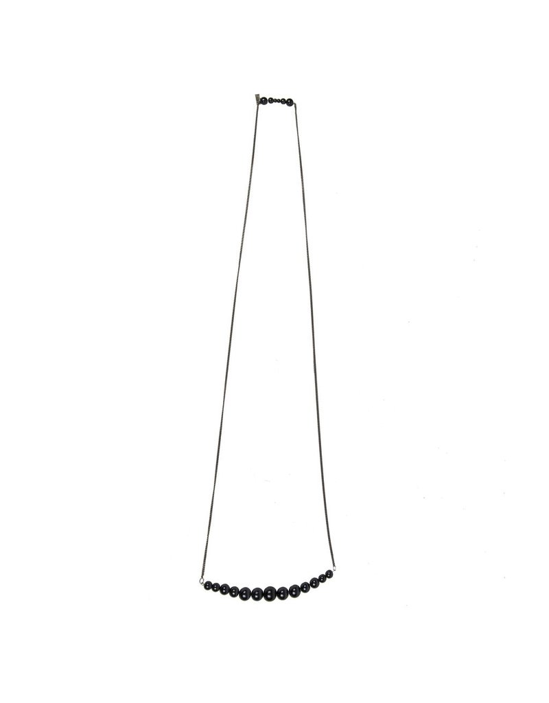 BILLIE glass bead black long N