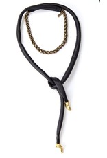 SUGAR leather gold coated knot brass N