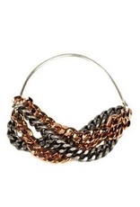 BEE brass chain four pink gold old silver R