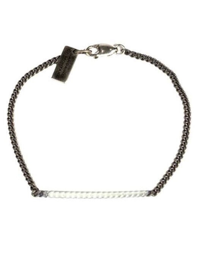 COOL brass chain old silver white paint B