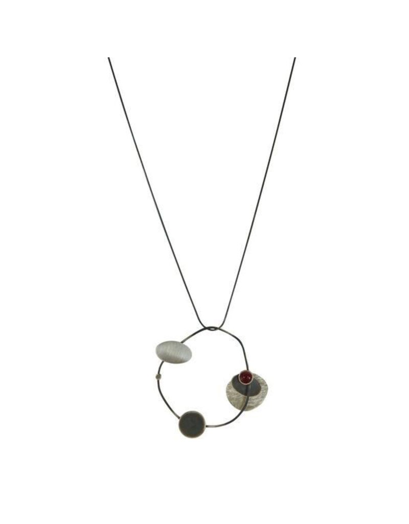 Aines Irregular circle oval pendant N